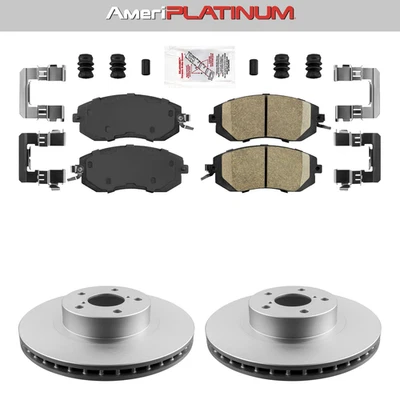 Передние керамические колодки и роторы с покрытием ДЛЯ 2011-2016 SUBARU IMPREZA OUTBACK SPORT - Изображение 1 из 4