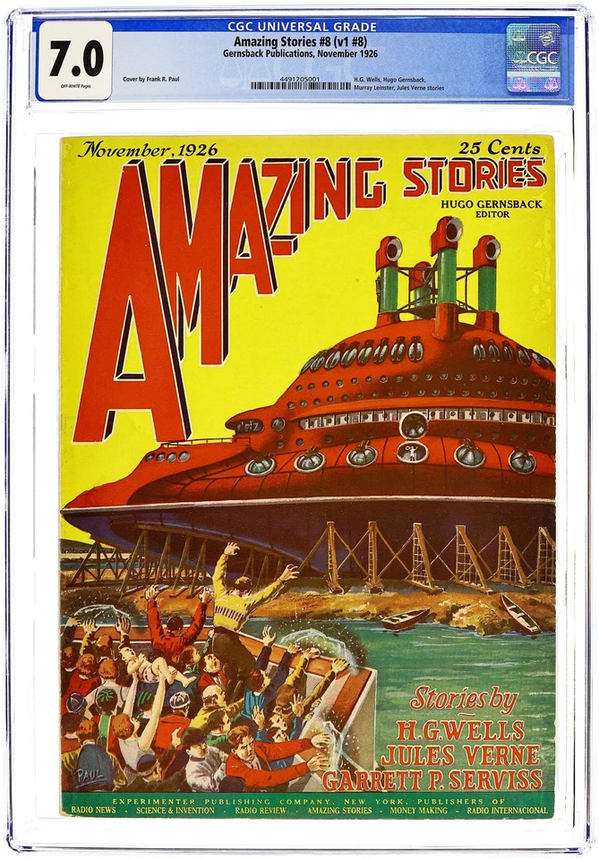 Amazing Stories Pulp Vol. 1 #8 CGC 7.0 1926 4491205001 - Image 1 of 4