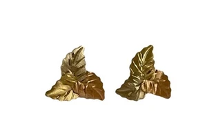 Black Hills Leaf Stud Earrings in 14k Yellow Gold - Picture 1 of 5