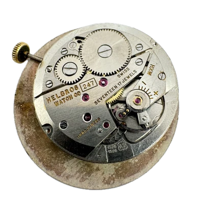 Reloj Pulsera Hombre Helbros 247 17 Joyas Mecánico Vintage Movimiento AS 1526 Suizo Foto 1 de 2