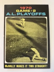 1971 Topps #196 - 1970 A.L. Playoffs GM #2 ORIOLES DAVE McNALLY 71172 - Bild 1 von 2