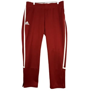 Adidas Aeroready Track Pants Men's XL Zip Ankle Pockets Athletic Red White - Picture 1 of 14