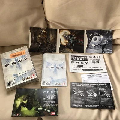CD-ROM de juego de PC Prey en caja CD vintage de Windows 3 con manual completo 2006 Foto 1 de 4