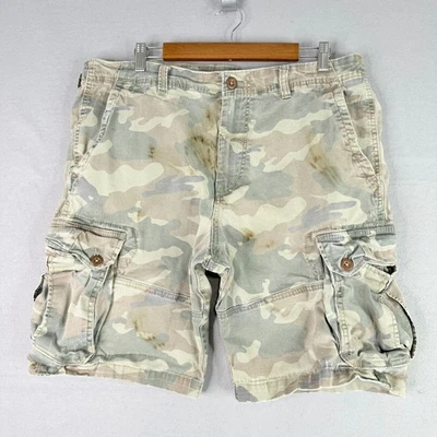 Pantalones Cortos Carga American Eagle Camuflados Para Hombres 38 Verde Camuflaje Envejecido Y2K Patín Foto 1 de 4