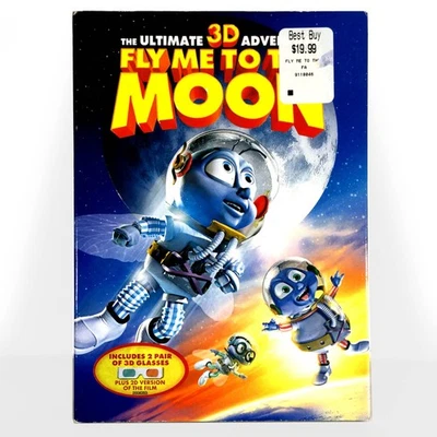 Fly Me To The Moon 3D (2D & 3D DVD, 2004, Widescreen Brand New w/ Slip ! - Image 1 of 4