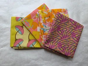 4 Fat Quarters, Yellow - Var. Designers FQ 18 x 22 Cotton Quilting Fabric Ver 9 - Picture 1 of 4