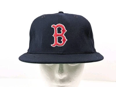 Бейсболка Boston Red Sox New Era профессиональная модель синяя 60-е 70-е 80-е 100% шерсть 7-1/4 - Изображение 1 из 4