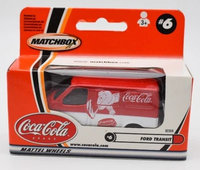 Matchbox Superfast #6 Ford Transit rosso bianco Coca Cola. Scatola. MBX 2000 - Immagine 1 di 2