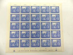 Alliierte Besetzung Briefmarken Bogen Leipziger Messer Herbst 1947 - Bild 1 von 6
