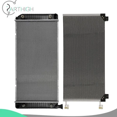 For 1996-00 GMC C2500 C3500 Car Aluminum Radiator and A/C Condenser Cooling Kit - Image 1 of 4