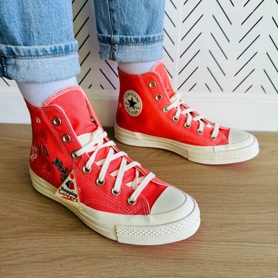 ⭐Converse Chuck Taylor All Star Hi Women Shoes 7.5 Embroidered Sneakers A10820C⭐ - Image 1 of 4