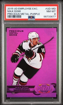 2015 Upper Deck Employee Exclusive Precious Metal-Purple Max Domi #UD-MD PSA 8 - Image 1 of 2