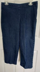 Alfred Dunner Damen Größe 10 Pull-On Stretch Denim Caprihose mit Taschen - Bild 1 von 18