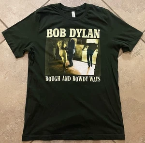 Bob Dylan Rough And Rowdy Ways 2022 Tour Tshirt Men’s Large Green - Picture 1 of 6