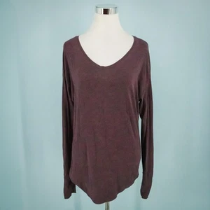 Camiseta deportiva activa manga larga cuello en V púrpura talla grande L Lululemon - Imagen 1 de 5