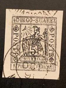 🏴‍☠️ DIEGO SUAREZ / COLONIA FRANCESA / #10 USADO FIRMADO - Imagen 1 de 2