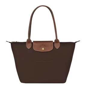 Bolso de Mano LONGCHAMP Le Pliage M Marrón Ébano Viaje Diario Mediano Bolso de Hombro - Imagen 1 de 5