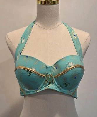 Hot Topic Disney Aladdin Jasmine Peacock Halter Bikini Top Women's 2X Cosplay - Image 1 of 4
