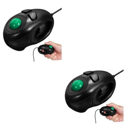  2pcs USB-C Gaming Mouse With Wire: Compact 4D USB Trackball Mouse for Laptops - Image 1 of 4