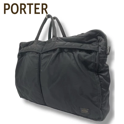 Bolsa de ombro Yoshida PORTER Tanker 2 vias pasta L Sage preta - Imagem 1 de 4