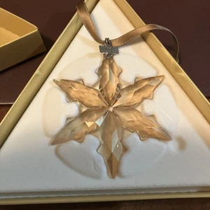 Swarovski Crystal 2015 SCS Gold Christmas Ornament~5135903~New In Box - Picture 1 of 7