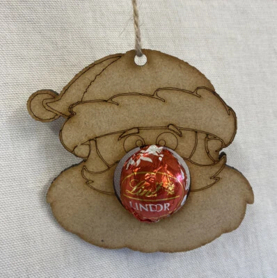 5x Santa Face Christmas Tree Decorations. Fits Ferrero Rocher/Lindt chocolates - Image 1 of 4