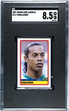PANINI Soccer Sticker Card RONALDINHO # 117 AMERICA CUP 2007 SGC 8.5 NM-MT+