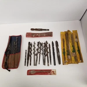 Vintage Drill Bit Lot of 23, Auger, Twist, Greenlee, Milwaukee, LOOK - Picture 1 of 11