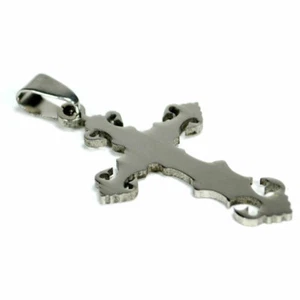 EDELSTAHL KREUZ ANHÄNGER Charm Schmuck NEU Metall Halskette Mode Christ - Bild 1 von 3