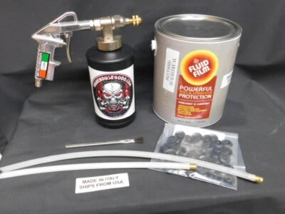 1 Gallon Fluid Film Pro Undercoat Gun Tool 2 Wands 1empty Bottle, 50 plugs Italy - Image 1 of 4