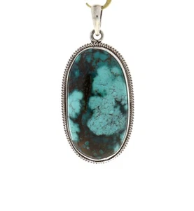 Prächtiger Türkis groß 3-farbig Anhänger für Kette Echt Silber 46 x 22 mm VI-94 - Bild 1 von 12