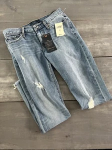 Neu mit Etikett Lucky Brand Brooke Damen-Caprijeans Größe 2/26 mittelhoher Bund abgenutzt UVP 99 - Bild 1 von 10