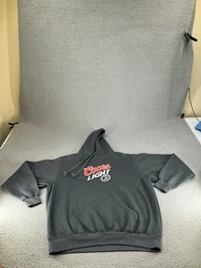 Felpa con cappuccio vintage Coors Light uomo 2XL XXL grigia birra Y2K logo - Foto 1 di 21