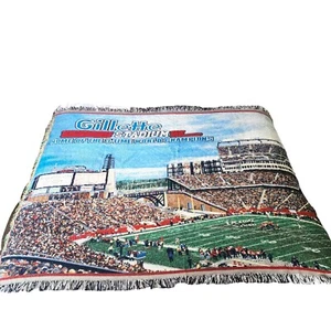NFL New England Patriots Football Gillette Stadium World Champions Woven Blanket - Picture 1 of 7
