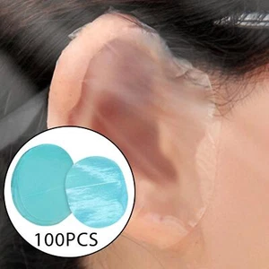 100Pcs Waterproof Ear Covers Ear Shower Caps for Showering Surfing Swimming - Picture 1 of 5