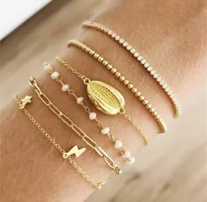 Para mujeres Moda Joyería Oro Bohemio Pulsera Múltiples Capas 1-89 - Imagen 1 de 1
