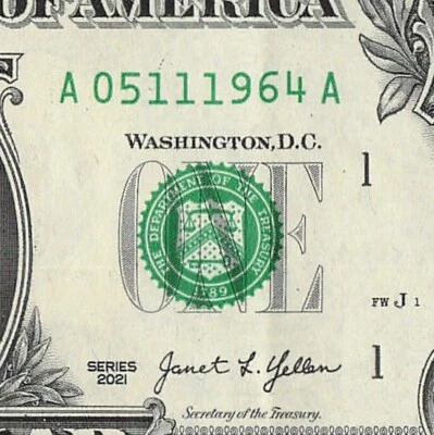 MAY 11 1964 Date Note Fancy Serial Number One Dollar Bill 05 11 1964 - Image 1 of 4