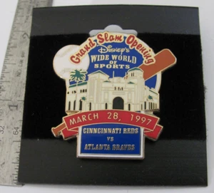 Atlanta Braves Opening Day Grand Slam Disney's Wide World of SPORTS Hat Pin Reds - Picture 1 of 9