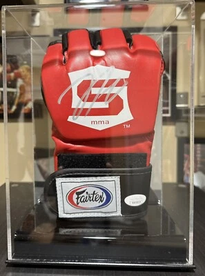 NICK DIAZ SIGNED (FAIRTEX) STRIKE FORCE MMA GLOVE IN DISPLAY CASE COMES JSA/COA - Image 1 of 4