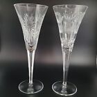 Waterford Crystal Millennium Champagne Glass Toasting Flutes Prosperity + Health