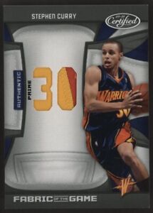 2009-10 Panini Certified FOTG Stephen Curry RC Rookie Dual GU Jersey Patch 24/25
