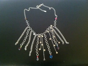 NEW Rachel Bib Necklace Silver Tone - Picture 1 of 3