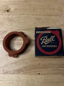 Vintage Ball Jar Rubber Seals Wide Mouth NOS Full Box of 11 Split Tab - Picture 1 of 7