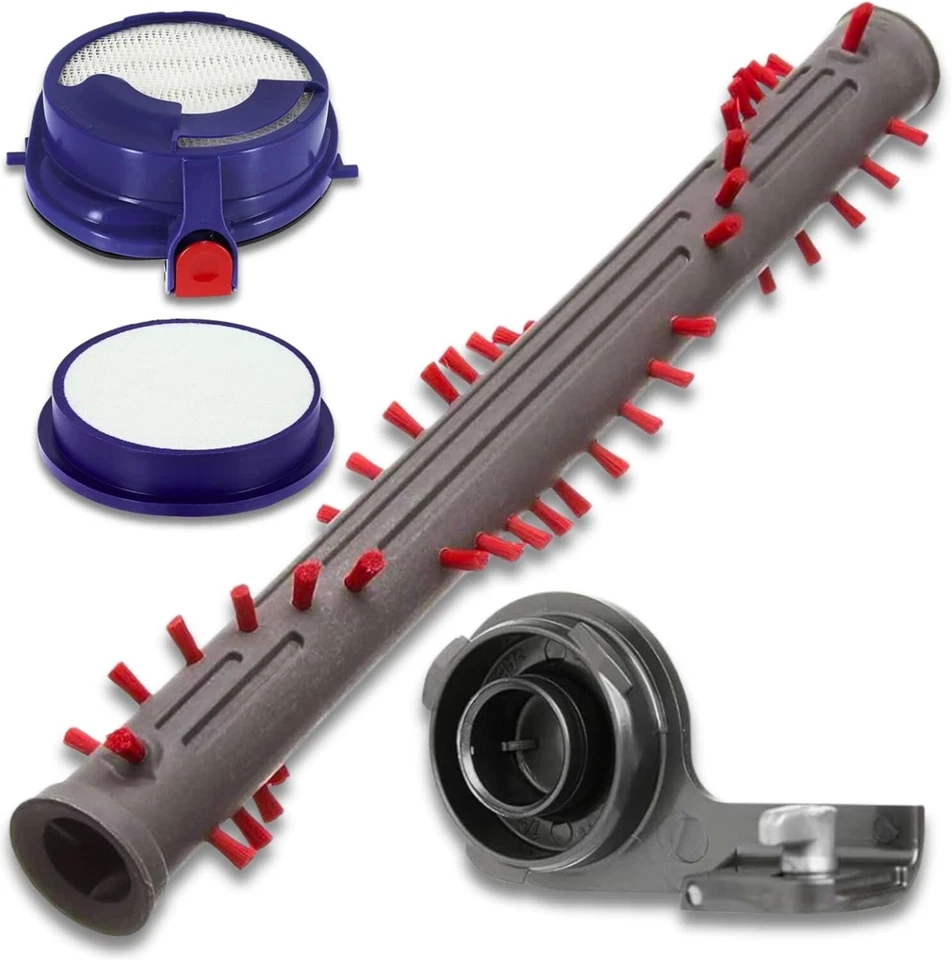 4-Pack Replacement Kit for Dyson DC24 – Brush Roll Bar, End Cap & 2 Filter - Image 1 of 4