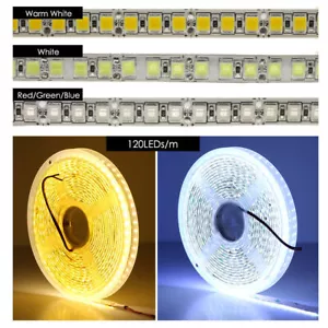 1-5M LED Strip Flexible Tape string Light 5054 smd bright 5050 5630 DC 12V 24V - Picture 1 of 14
