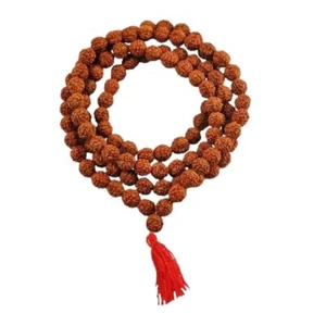 4x Rudraksha Japa Mala 108+1 Beads Original for Mantra Jaap and Puja Pack of 4 - Picture 1 of 2