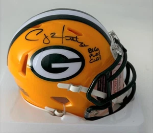 Packers CLAY MATTHEWS Signed Riddell Speed Mini Helmet AUTO w/ Big Play Clay JSA - Picture 1 of 1