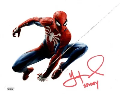 Yuri Lowenthal autographed inscribed 8x10 photo Spider-Man JSA COA Peter Parker - Image 1 of 2