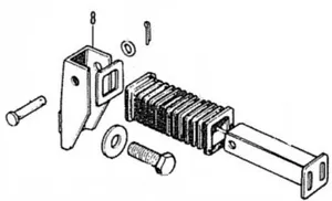 BRACKET adaptor BUDDY PEGS CT70 SWING ARM (SOLD_EACH) (93C) - Picture 1 of 2