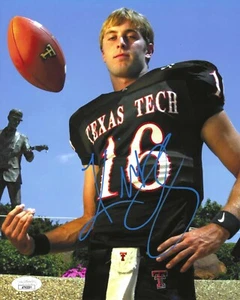 Kliff Kingsbury Signed 8x10 Photo w/ JSA COA #AT63251 Texas Tech Red Raiders - Picture 1 of 2